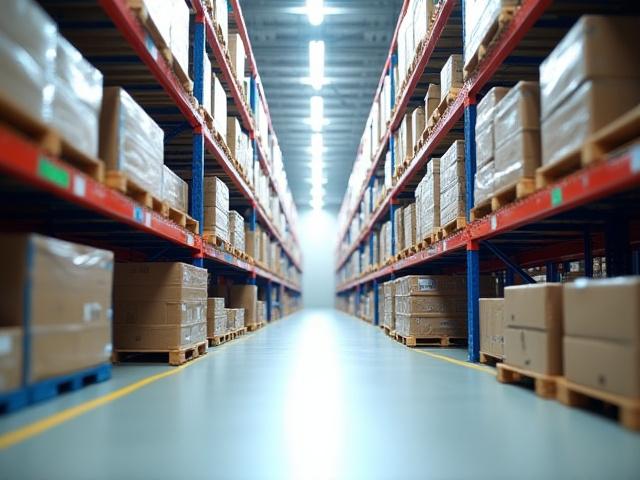 StepUpLogistics color-coded inventory shelving in Piedmont warehouse