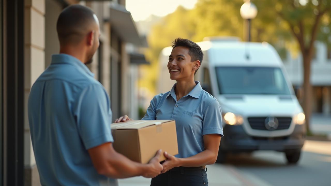 Professional StepUpLogistics driver completing a local delivery in Piedmont, SC
