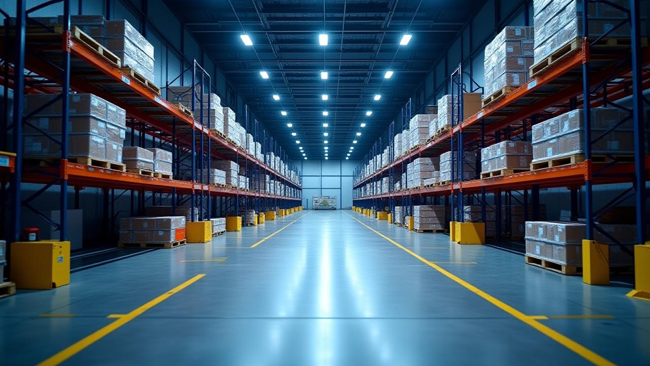 Clean and organized interior of StepUpLogistics warehouse in South Carolina